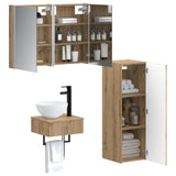 Bathroom Cabinet Set 4 pcs Artisan Oak Engineered Wood 3407382