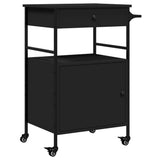 Kitchen Trolley Black 56x43x89.5 cm Engineered Wood 842391