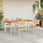 Garden Dining Set 5 pcs Brown Solid teak wood 3334801