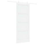 Sliding Door Manual White 83 x 211 cm Solid pine wood and steel 3333563