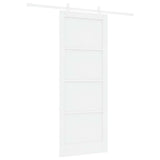 Sliding Door Manual White 83 x 211 cm Solid pine wood and steel 3333563