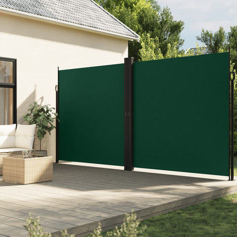 ZNTS Retractable Side Awning Dark Green 220x1200 cm 4004875