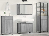 Bathroom Furniture Set with Drawer Grey Sonoma Engineered Wood 3403055