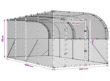 Against Wall Chicken Coop Silver 400 x 200 x 215 cm 3434736