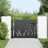 Garden Gate with Lock Black 110 x 105 cm Powder-coated steel 42015889