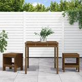 ZNTS 3 Piece Garden Bistro Set Honey Brown Solid Wood Pine 3157706