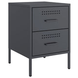 Bedside Cabinets 2 pcs Anthracite 36x39x50.5 cm Steel 842927