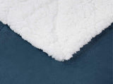 Throw Blanket Navy Blue 220 x 240 cm Fleece 42016991