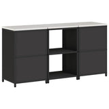 Kitchen Storage Set HATTEM 3 pcs Black Cold-rolled Steel 3392694