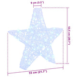 3D Star with 50 LEDs Cold white 55 x 53.5 x 10 cm Acrylic 42019099
