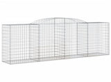 Arched Gabion Baskets 12 pcs 300x50x120/140 cm Galvanised Iron 3146729