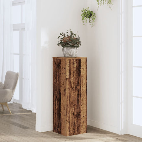 ZNTS Plant Stand Old Wood 33x33x100 cm Engineered Wood 852958