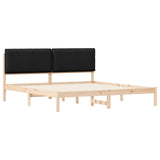 Bed Frame with Upholstered Headboard Black 180 x 200 cm 877821