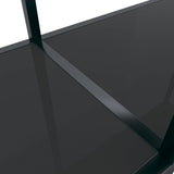 Console Table Black Tempered Glass, Powder-Coated Steel Standard 331695