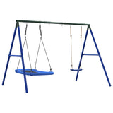 Outdoor Swing Set with Swing and Nest Swing 3283597