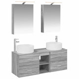 Bathroom Furniture Set 5 pcs Grey Sonoma 3407076