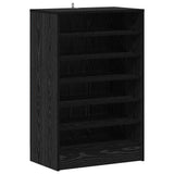 Shoe Cabinet Black Oak 60 x 35 x 92 cm Engineered Wood 862684