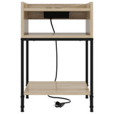 Bedside Cabinet with Shelf 2 pcs Sonoma Oak 40 x 40 x 61 cm 859473