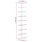 Wall-mounted Wine Rack for 9 Bottles Gold Iron 340901