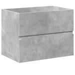 ZNTS 2 Piece Bathroom Furniture Set Concrete Grey Engineered Wood 3324909