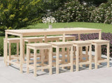 9 Piece Garden Bar Set Solid Wood Pine 3154765