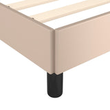 Bed Frame without Mattress Cappuccino 120x190 cm Small Double Faux Leather 379501