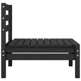 3 Piece Garden Lounge Set Black Solid Pinewood 3082616