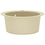 Granite Kitchen Sink Single Basin Round Beige 144864