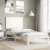 Bed Frame without Mattress White 100x200 cm Solid Wood Pine 3193652