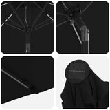 Garden Parasol with LED Lights 270 x 270 cm Polyester Black 42036263
