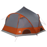Dome Tent 4-Person with Roof Grey and Orange 505 x 450 x 248 cm 42004022