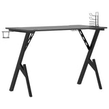 Gaming Desk with Y Shape Legs Black 110x60x75 cm 325406