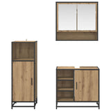Bathroom Furniture Set 3 pcs Artisan Oak Engineered Wood 3402343