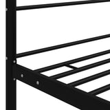 Canopy Bed Frame without Mattress Black Metal 100x200 cm 325054
