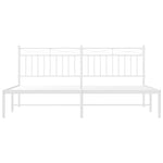 Metal Bed Frame without Mattress with Headboard White 183x213cm 373745