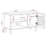 Storage Cabinets Natural 80 x 33 x 46 cm Solid Mango Wood 4018859