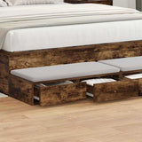 Bed Drawers Smoked Oak 150 x 36.5 x 16.5 cm Engineered Wood 866959