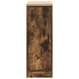 Garage Storage Cabinet Smoked Oak 30x51x85 cm Solid Wood Pine 860557
