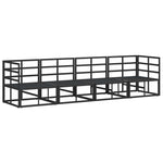 Garden Sofa Set with Cushion Black Aluminium 3378842