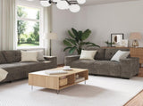 Sofa 3 pcs Dark Grey Artificial Leather 3324638