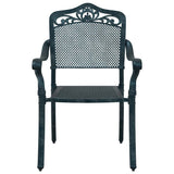 Garden Chair 2 pcs Green 55 x 56.5 x 91cm Aluminium 42002381