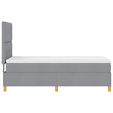 Box Spring Bed with Headboard Light grey 100 x 200 cm Fabric 3339595