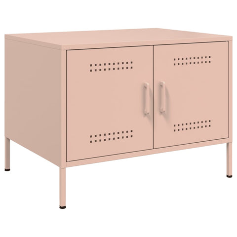 ZNTS Coffee Table Pink 68x50x50.5 cm Steel 843031