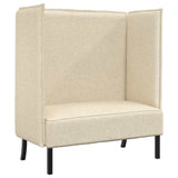 Highback Sofa Cream 109 x 56 x 121 cm Fabric 42010839