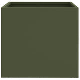 Planter Olive Green 32x30x29 cm Steel 841541