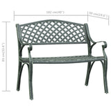 Garden Bench Green Cast Aluminium, Cast Iron Standard 317745