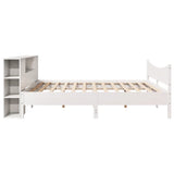 Bed Frame without Mattress White 200x200 cm Solid Wood Pine 3323288