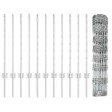 Wild Fence with Posts 25 x 0.8 m 3337116