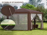 Hexagonal Garden Gazebo Patio Party Outdoor Canopy Tent Sun Shelter with Mosquito Netting and Zipped T3398P318747