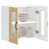 Kitchen Wall Cabinet with Glass Door Kalmar Sonoma Oak Engineered Wood 853670